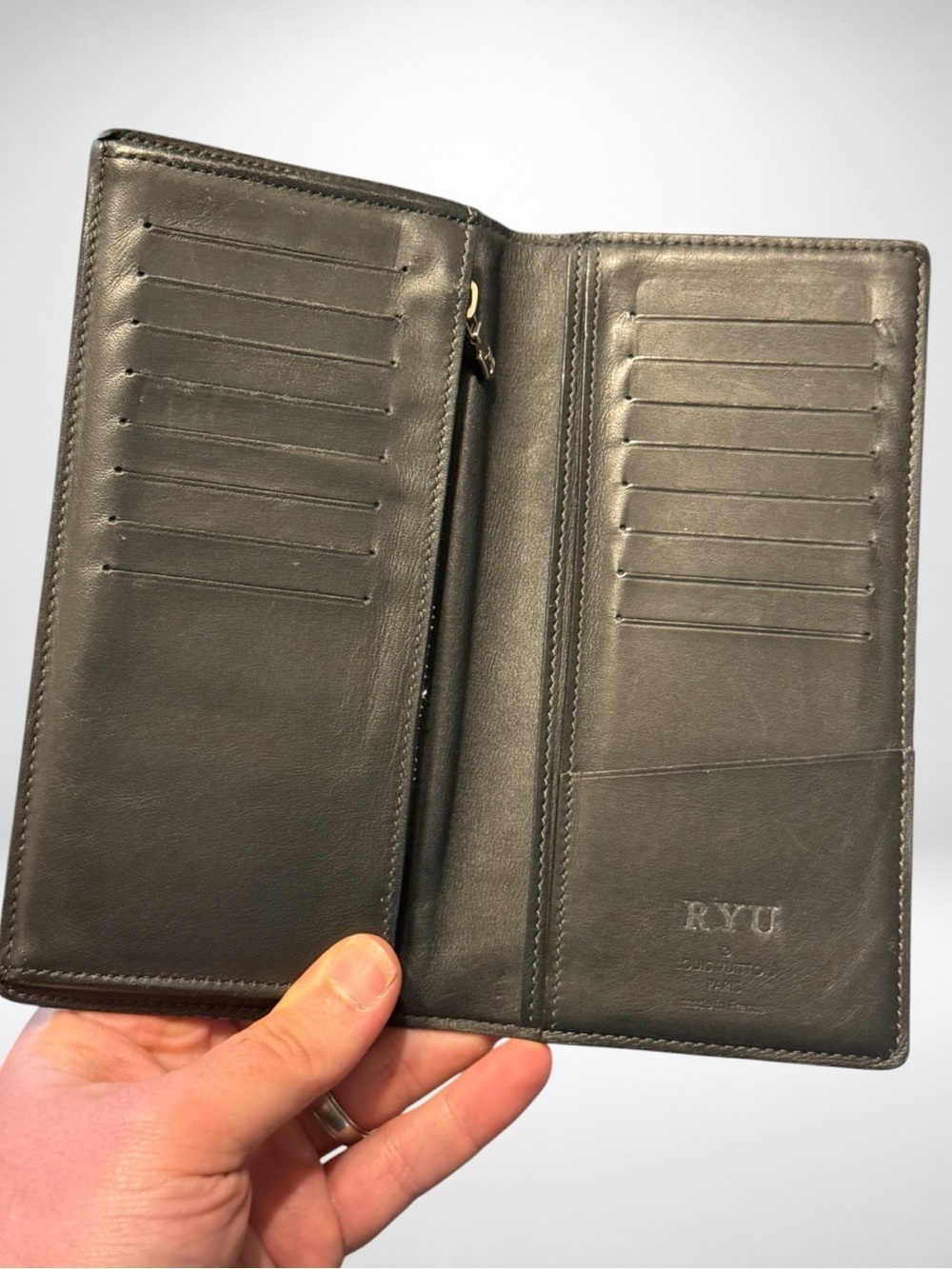 Louis Vuitton Authentic Portefeuille Brazza Long Wallet Damier Graphite Canvas - Picture 5 of 15